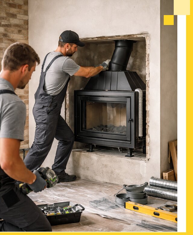 Установка каминных топок в Мегионе: монтаж, подключение