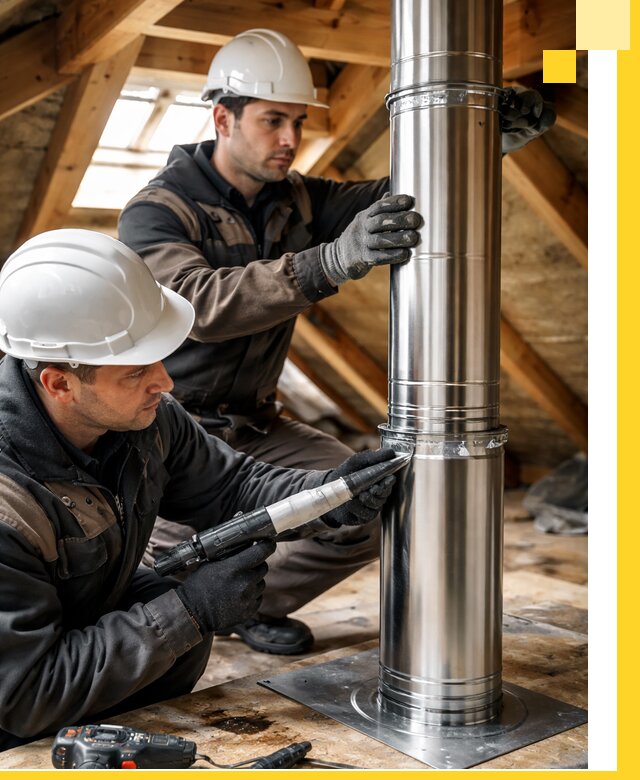 Монтаж дымоходов для каминов в Мегионе с гарантией качества