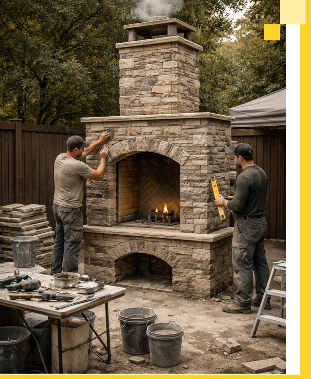 Проектирование и установка уличных каминов в Мегионе