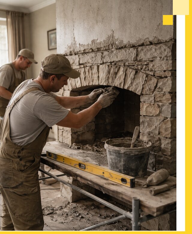 Изготовление каминов под ключ в Мегионе, монтаж и отделка