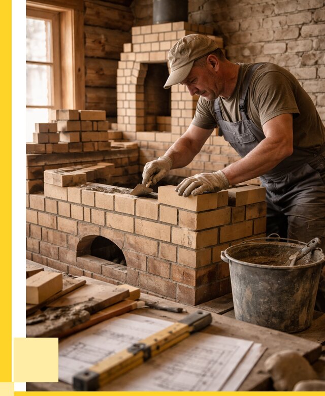 Кладка печей из кирпича в Мегионе цены от 31275 р. - ЭриданМго