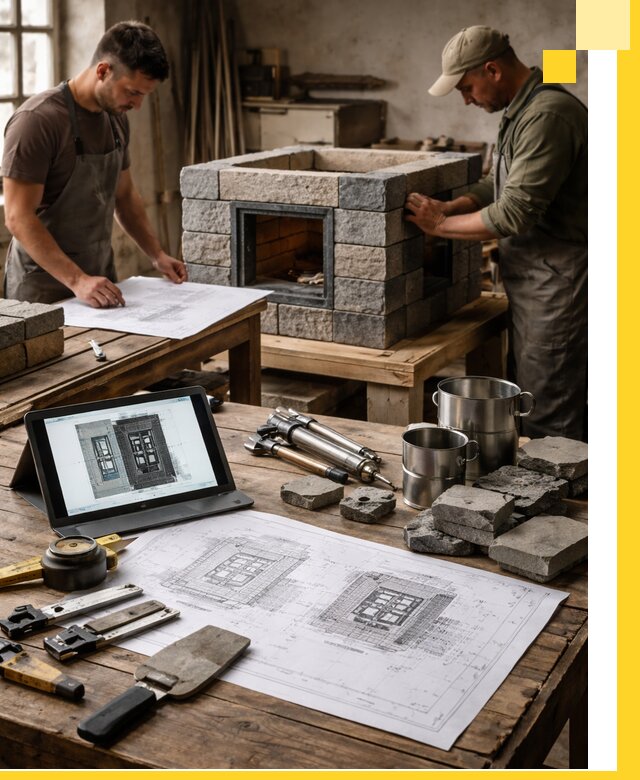 Разработка проектов печей с согласованием и монтажом в Мегионе