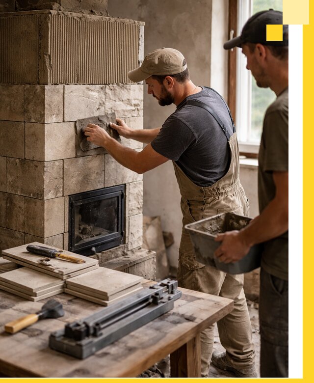 Профессиональная облицовка печей в Мегионе: керамика и камень