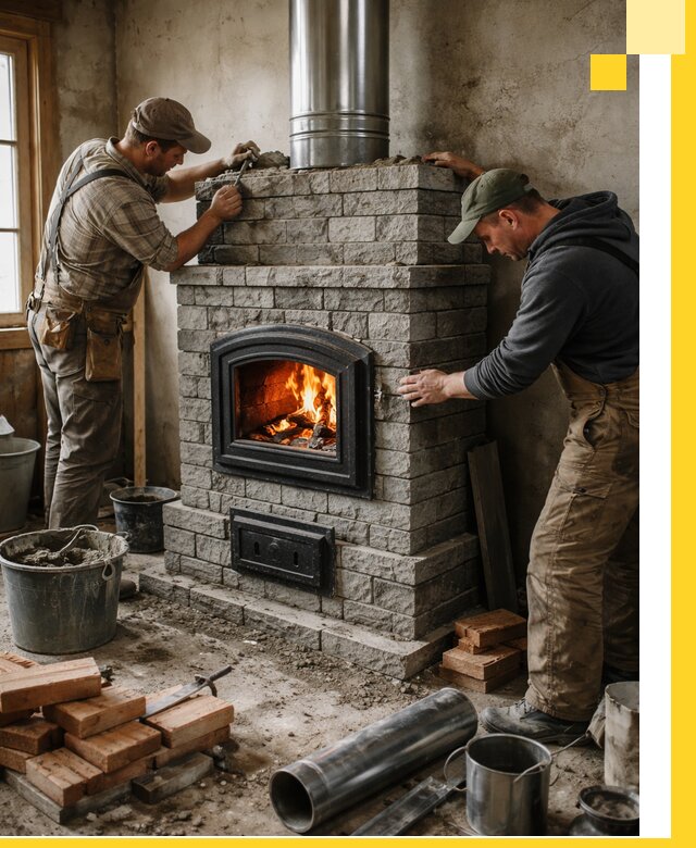 Производство, поставка и монтаж дровяных печей в Мегионе