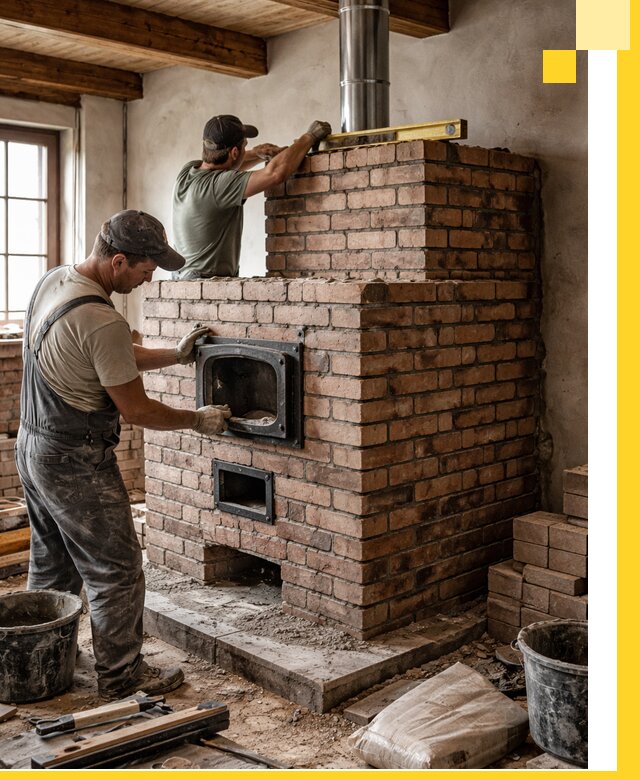 Печи для загородного дома под ключ в Мегионе — монтаж и сервис