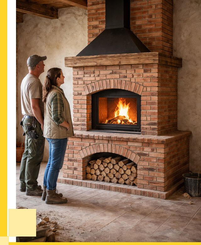 Печи камины из кирпича в Мегионе от 125100 р. | ЭриданМго