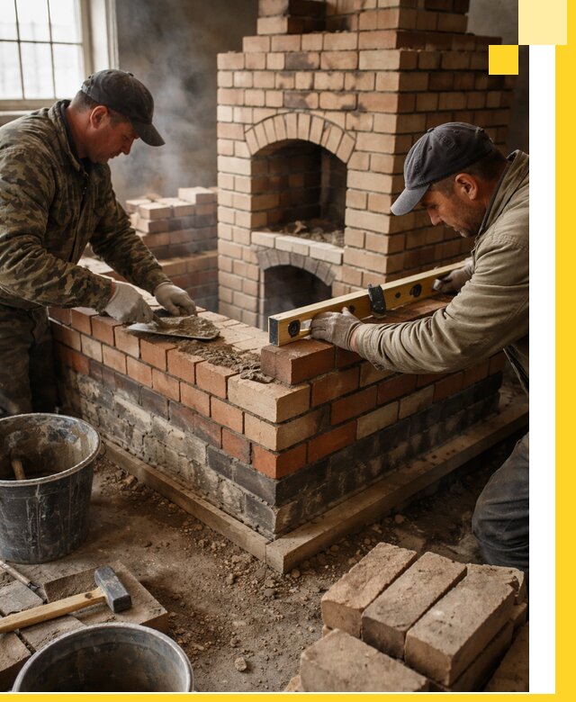 Изготовление и монтаж печей и каминов из кирпича в Мегионе