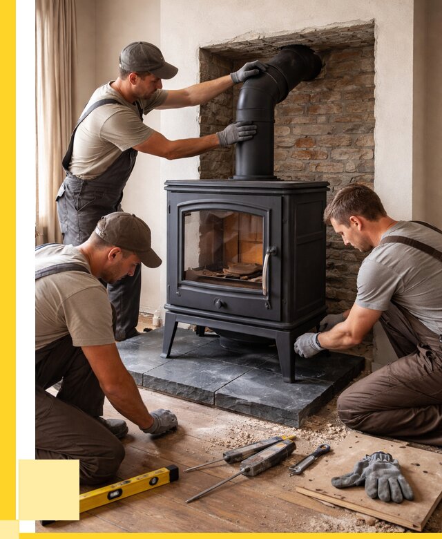 Монтаж печи камина в частном доме в Мегионе от 26063 р. | ЭриданМго