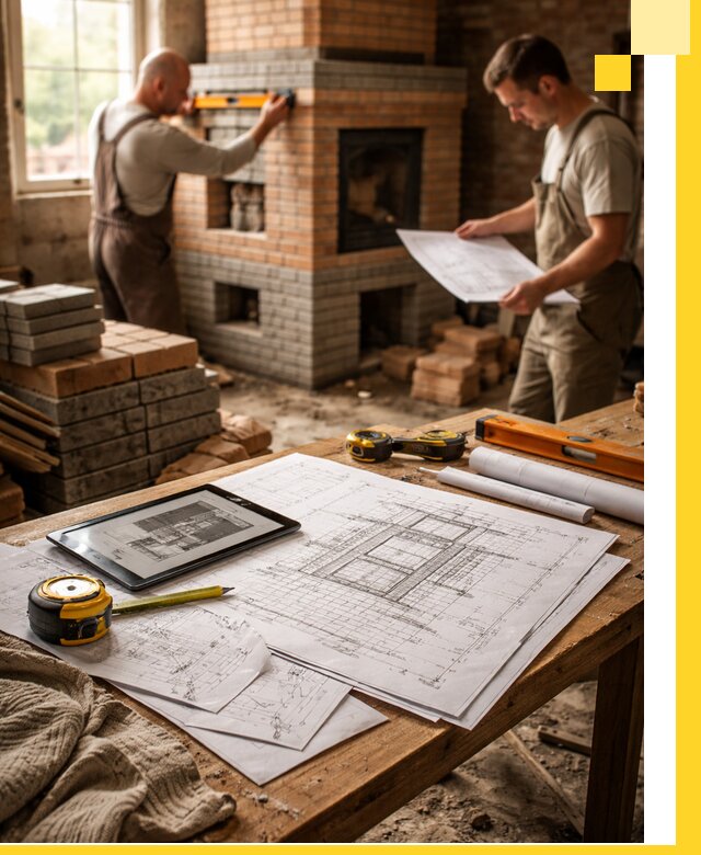 Проекты печей и каминов с индивидуальным дизайном в Мегионе