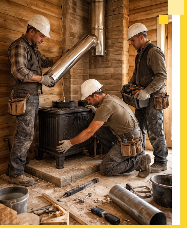 Профессиональный монтаж банных печей и дымоходов в Мегионе