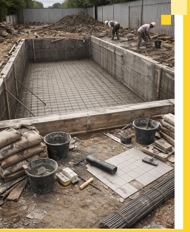 Строительство бассейнов под ключ в Мегионе, дизайн и монтаж