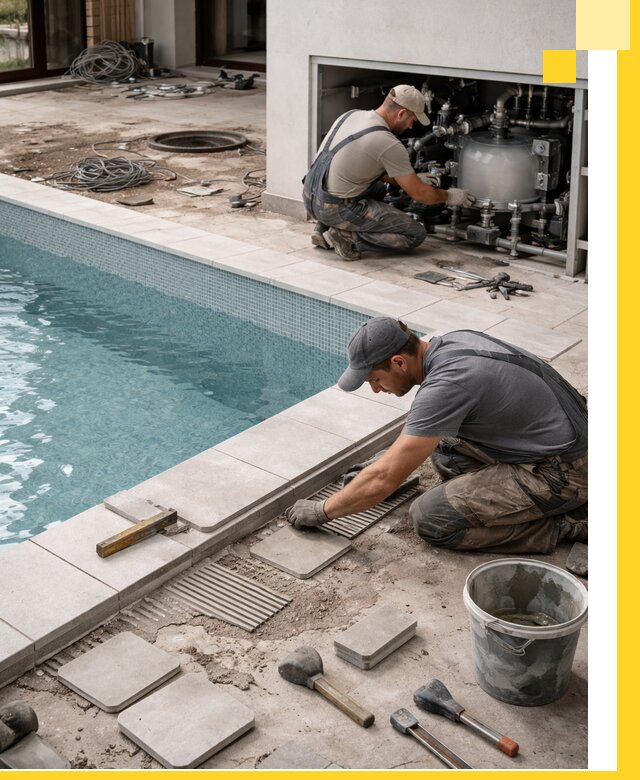 Строительство и монтаж бассейнов в коттедже в Мегионе