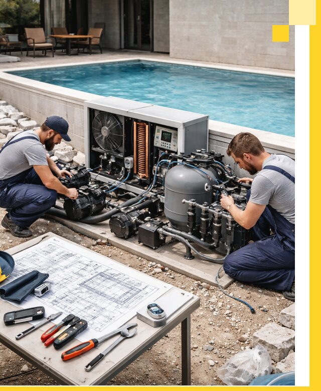 Проектирование и монтаж бассейнов с подогревом в Мегионе