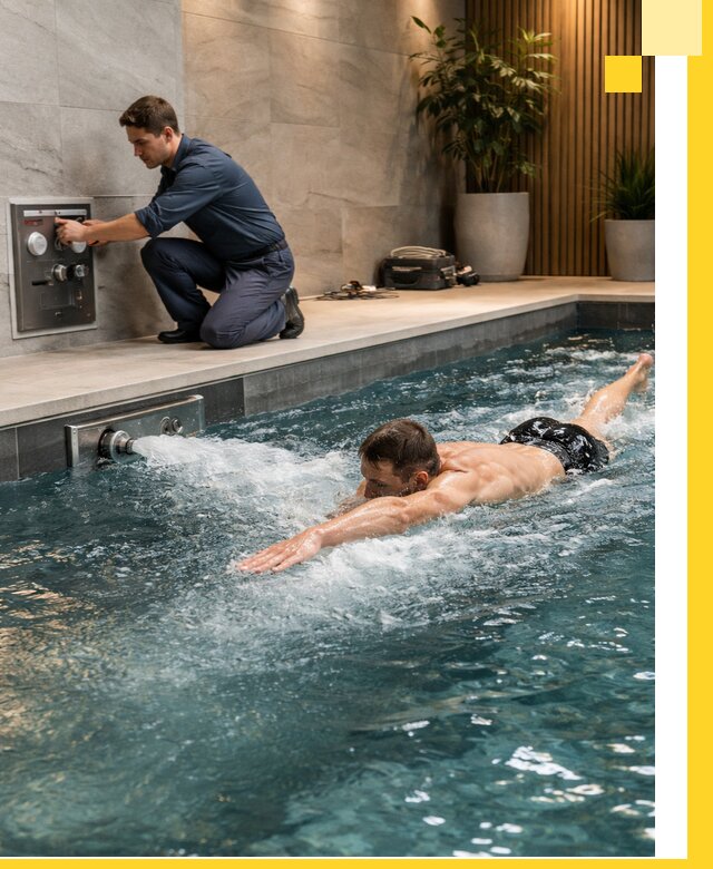 Проектирование и монтаж бассейнов с противотоком в Мегионе