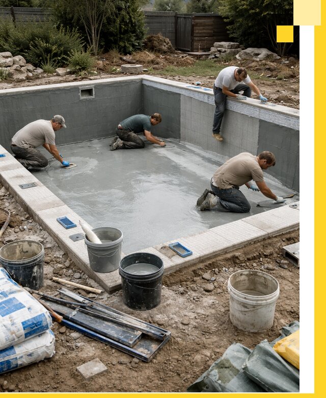 Изготовление и монтаж чаши бассейна под ключ в Мегионе