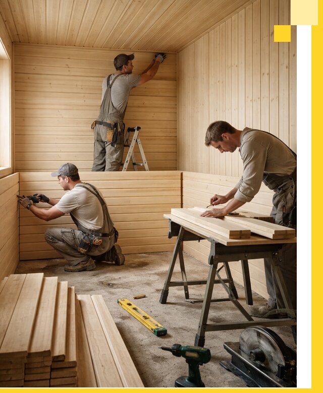 Обшивка саун в Мегионе из натуральной древесины под ключ