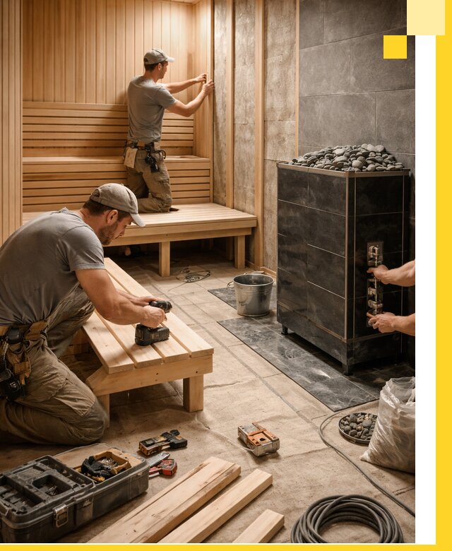 Дизайн и строительство интерьерных саун под ключ в Мегионе