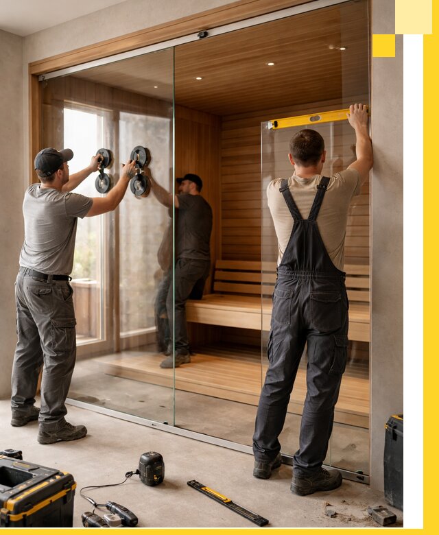 Производство и монтаж стеклянных саун под ключ в Мегионе