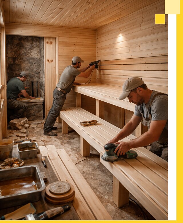 Профессиональная отделка бань в Мегионе под ключ, с гарантией