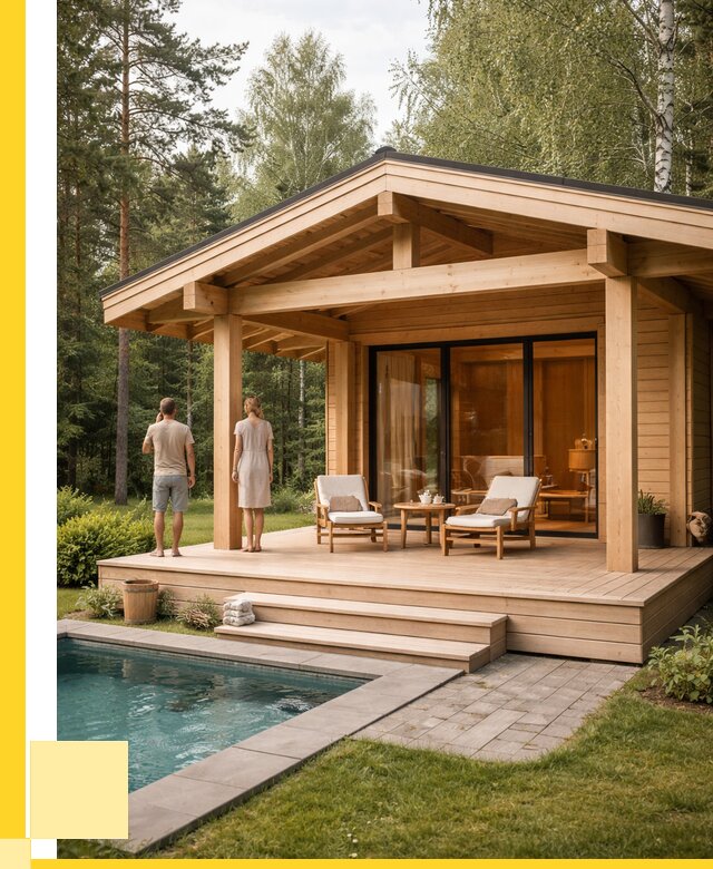 Бани с террасой под ключ в Мегионе от 625500 р. | ЭриданМго