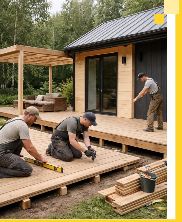 Строительство бань с террасой и бассейном под ключ в Мегионе