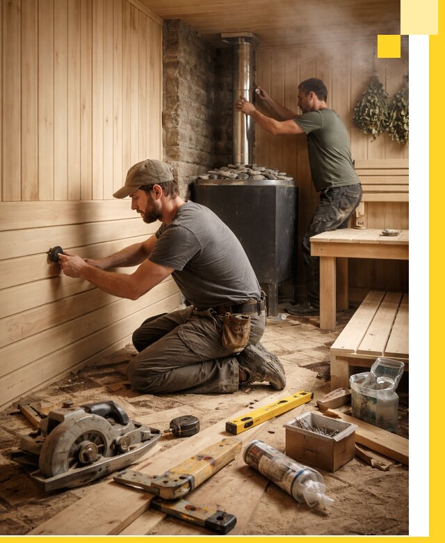 Полное строительство и оснащение парных под ключ в Мегионе