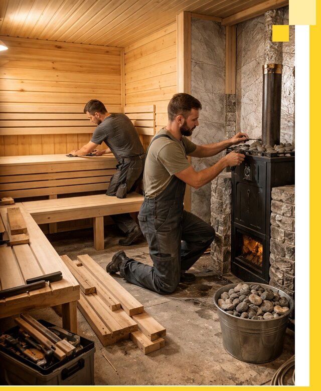 Дизайн и строительство интерьеров бань под ключ в Мегионе