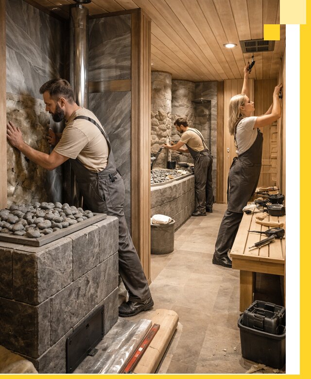 Строительство бань и SPA процедур в Мегионе под ключ и отделкой