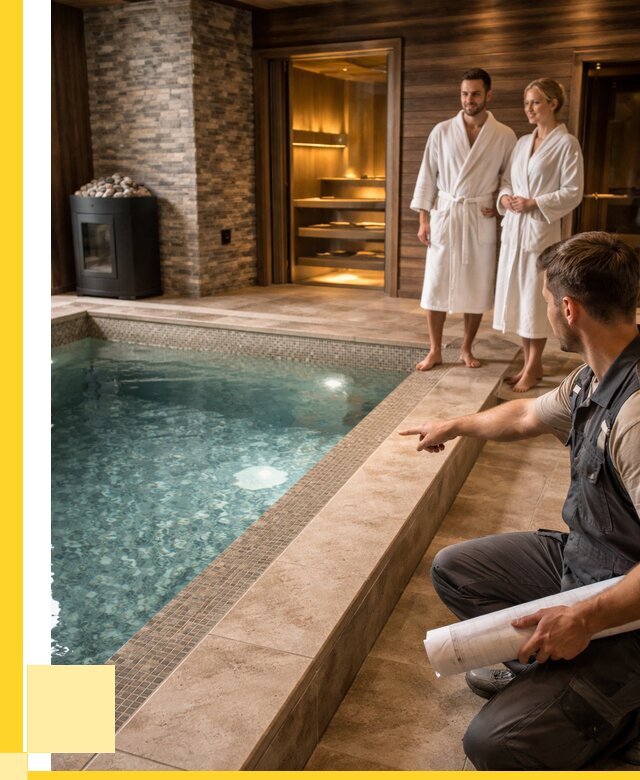 Проект бани с бассейном под ключ в Мегионе от 67763 р. | ЭриданМго