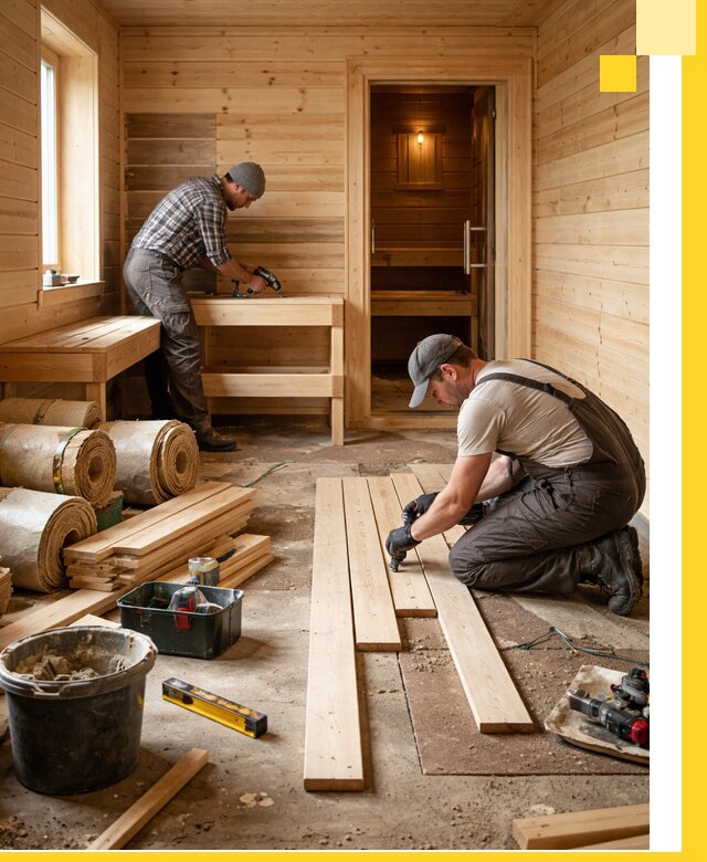 Индивидуальный проект бани с комнатой отдыха под ключ в Мегионе