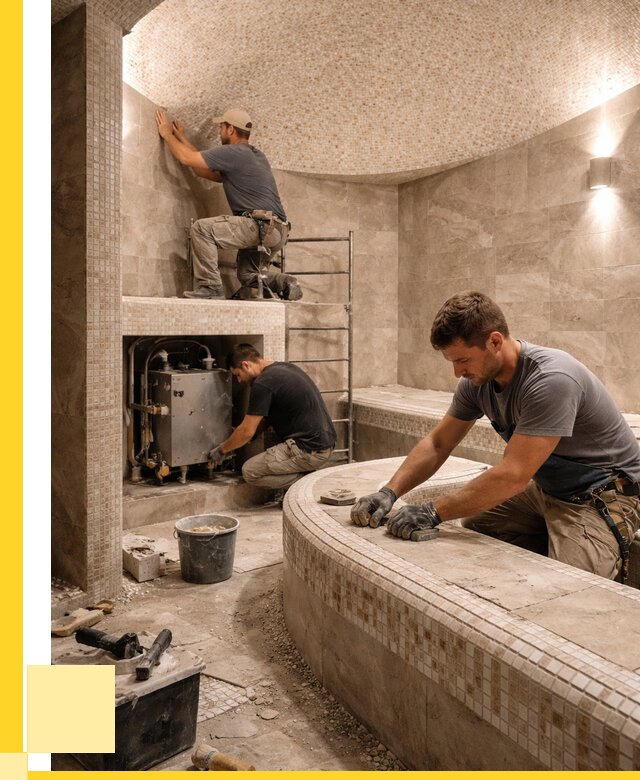 Монтаж хамамов под ключ в Мегионе от 260625 р. ЭриданМго