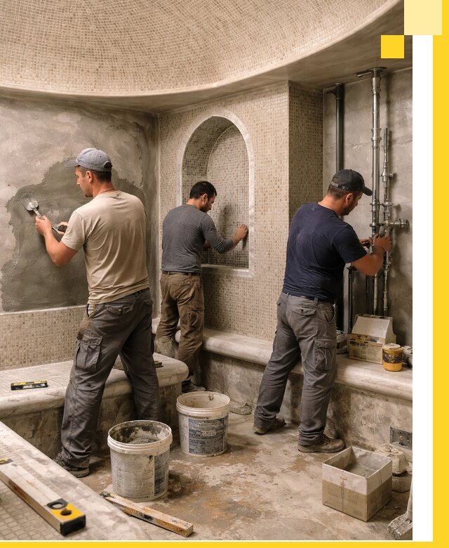 Профессиональный монтаж хамамов под ключ в Мегионе с гарантией