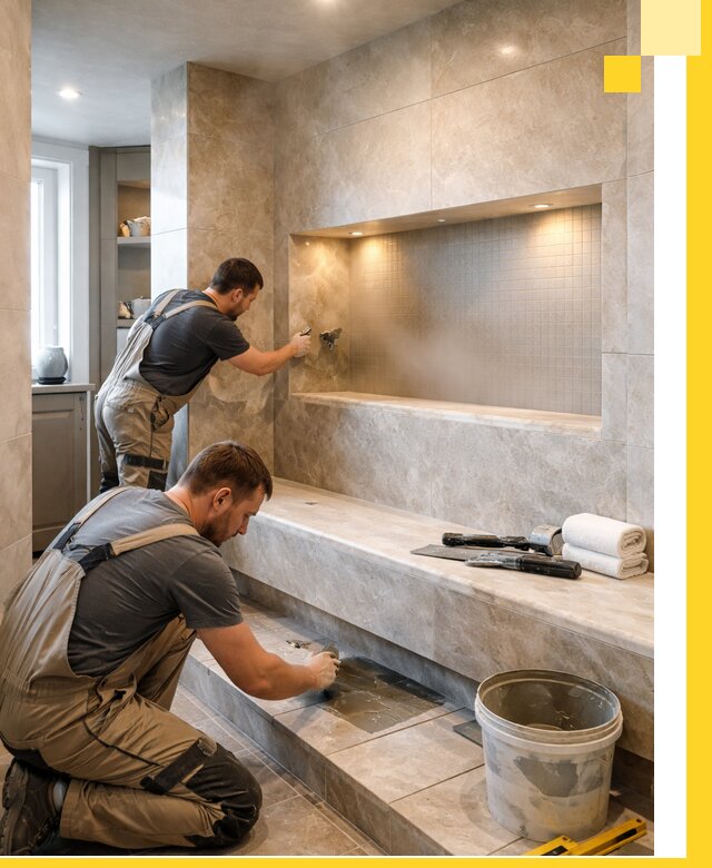 Профессиональное строительство хамама в квартире в Мегионе