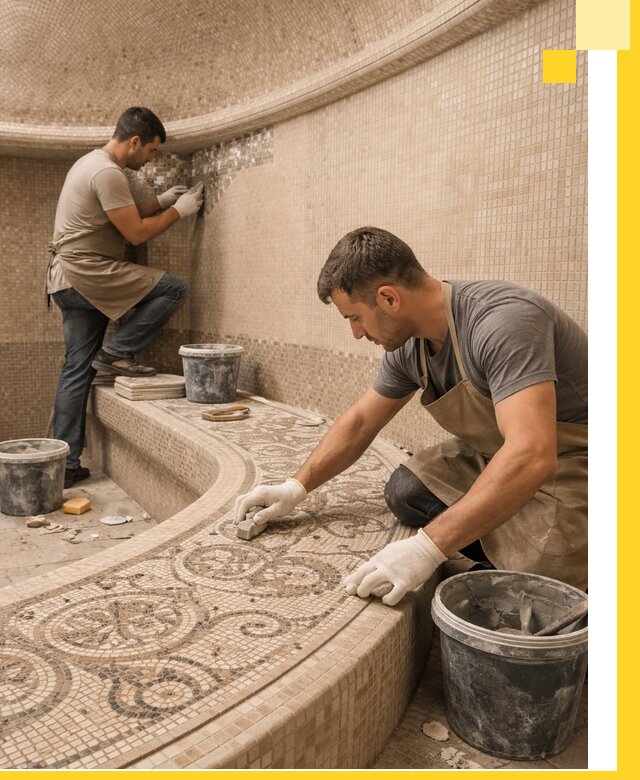 Плитка для хамама в Мегионе, укладка, подбор и поставка