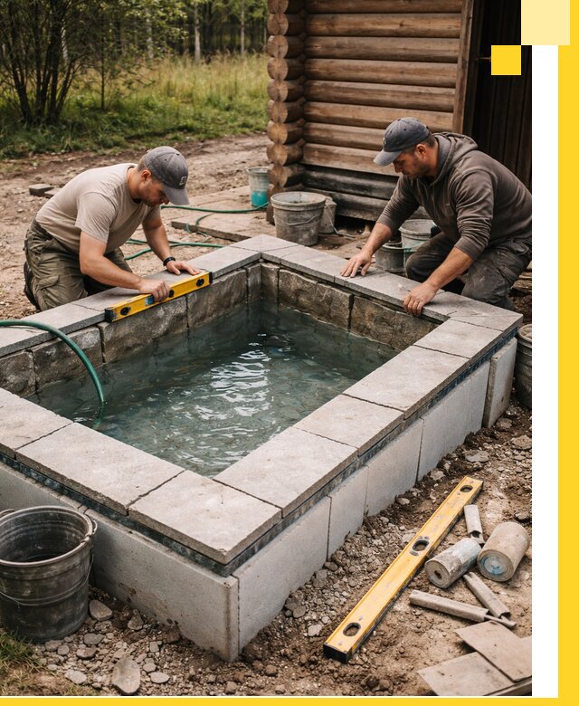 Изготовление и установка холодных купелей под ключ в Мегионе